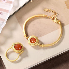 Load image into Gallery viewer, Original New Inlaid Natural Southern Red Agate Bracelet Vintage Style Retro Women Elegant Charm Jewelry
