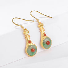 Load image into Gallery viewer, Original New Natural Fine Southern Red Agate Earrings Niche Design Retro Exquisite Elegance Charm Ladies Silver Jewelry
