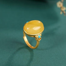 Load image into Gallery viewer, Lokaloca Original Natural Fine Yelleo Jade Opening Adjustable Ring
