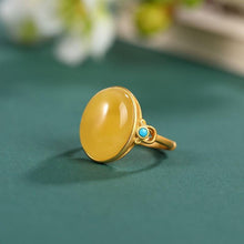 Load image into Gallery viewer, Lokaloca Original Natural Fine Yelleo Jade Opening Adjustable Ring
