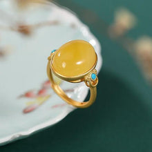 Load image into Gallery viewer, Lokaloca Original Natural Fine Yelleo Jade Opening Adjustable Ring
