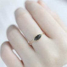 Load image into Gallery viewer, Original New Natural Lab Diamond-studded Black Agate Opening Adjustable Ring Retro Light Luxury Charm Lady Brand Silver Jewelry
