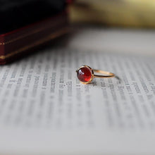 Load image into Gallery viewer, Original New Natural Garnet Opening Adjustable Ring Elegant Charm Creative Retro Female Silver Jewelry
