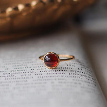 Load image into Gallery viewer, Original New Natural Garnet Opening Adjustable Ring Elegant Charm Creative Retro Female Silver Jewelry
