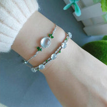 Load image into Gallery viewer, Original New Natural Ice Chalcedony Elegant Charm Creative Retro Silver Jeweler Bracelet
