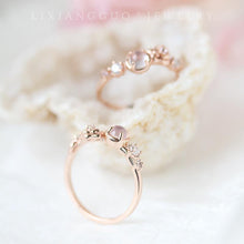 Load image into Gallery viewer, Original Natural Pink Crystal Rose Opening Adjustable Ring Elegant and Beautiful Cute Ladies Jewelry
