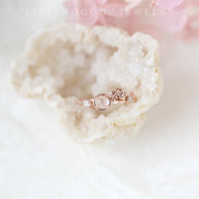 Load image into Gallery viewer, Original Natural Pink Crystal Rose Opening Adjustable Ring Elegant and Beautiful Cute Ladies Jewelry
