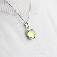 Load image into Gallery viewer, Original Silver Inlaid Prehnite Necklace Pendant Elegant Charm Creative Retro Female Silver Jewelry
