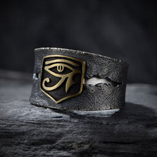 Load image into Gallery viewer, Original New Trendy Hip-hop Horus Eye of God Opening Adjustable Ring Retro Men&#39;s Jewelry
