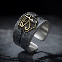 Load image into Gallery viewer, Original New Trendy Hip-hop Horus Eye of God Opening Adjustable Ring Retro Men&#39;s Jewelry
