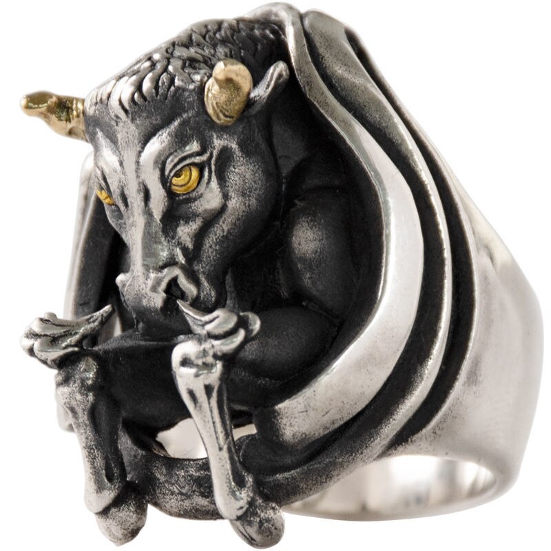 Original Design Ox Opening Adjustable Ring Men's Jewelry