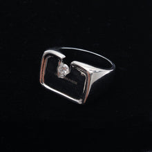 Load image into Gallery viewer, Original Notched Broken Inlaid Thai Silver Creative Open Ring Unique Craft Charm Women&#39;s Brand Jewelry
