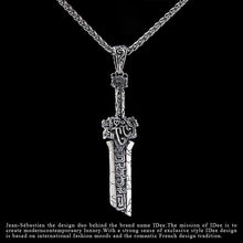 Load image into Gallery viewer, Designer Broken Sword Necklace Pendant Men&#39;s Silver Jewelry
