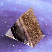 Load image into Gallery viewer, Artisan Handmade Black Obsidian Crystal Reiki Healing Meditation Orgonite Pyramid
