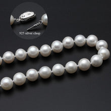 Load image into Gallery viewer, Luxury 10/11mm Prefact Round White Freshwater Pearl Beaded Necklace for Ladies
