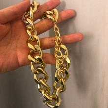 Load image into Gallery viewer, Miami Cuban Choker Necklace Hip Hop Chunky Golden Aluminum Thick Punk Chain Necklace
