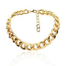 Load image into Gallery viewer, Miami Cuban Choker Necklace Hip Hop Chunky Golden Aluminum Thick Punk Chain Necklace
