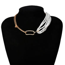 Load image into Gallery viewer, Spainish Design Luxury Punk Pearl Chain Necklace Choker
