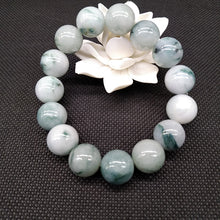 Load image into Gallery viewer, Lokaloca Natural Burma Jade Jadeite 12mm Beaded Bracelet
