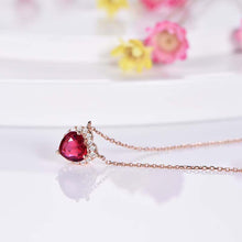 Load image into Gallery viewer, Mystic Red Crystal Zircon Heart Pendant Necklace For Women
