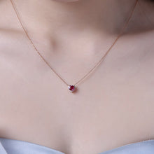 Load image into Gallery viewer, Mystic Red Crystal Zircon Heart Pendant Necklace For Women
