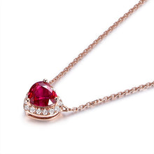 Load image into Gallery viewer, Mystic Red Crystal Zircon Heart Pendant Necklace For Women
