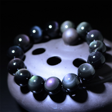 Load image into Gallery viewer, Natural Rainbow Obsidian 8-20mm Beaded Bracelet
