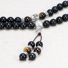 Load image into Gallery viewer, Multilayer 108 Natural Rainbow Obsidian Beads Charm Bracelet
