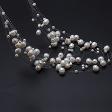 Load image into Gallery viewer, Multi Strands Natural Freshwater Pearl Beaded Necklace for Ladies
