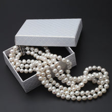 Load image into Gallery viewer, Three Strands Natural Freshwater Pearl Beaded Necklace for Ladies
