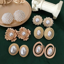 Load image into Gallery viewer, Handmade Retro Luxury Designs Pearl Stud Earrings
