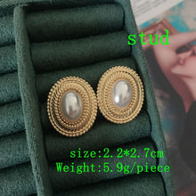 Load image into Gallery viewer, Handmade Retro Luxury Designs Pearl Stud Earrings
