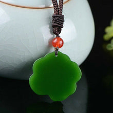 Load image into Gallery viewer, Lokaloca Unfadable Love Natural Green Jade Rose Pendant Necklace Jewelry
