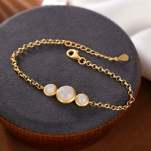 Load image into Gallery viewer, S925 Silver Natural Southern Red Agate Golden Chain Bracelet Women Luxury Craft Brand Jewelry
