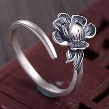 Load image into Gallery viewer, S925 Silver Original Craft Retro Non-inlaid Niche Design Women Design Charm Opening Adjustable Ring
