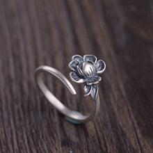 Load image into Gallery viewer, S925 Silver Original Craft Retro Non-inlaid Niche Design Women Design Charm Opening Adjustable Ring
