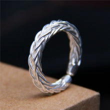 Load image into Gallery viewer, S925 Silver Original Silver Trend Luxury Opening Adjustable Twist Shape Men&#39;s Ring
