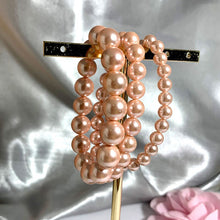 Load image into Gallery viewer, 6/8/10mm Luxury Pink Fresh Shell Pearl Beaded Bracelet
