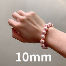 Load image into Gallery viewer, 6/8/10mm Luxury Pink Fresh Shell Pearl Beaded Bracelet
