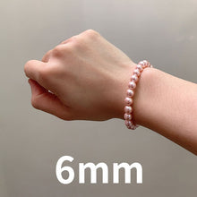 Load image into Gallery viewer, 6/8/10mm Luxury Pink Fresh Shell Pearl Beaded Bracelet
