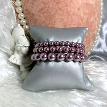 Load image into Gallery viewer, 6/8/10/12mm Natural Purple Fresh Shell Pearl Beaded Bracelet
