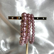 Load image into Gallery viewer, 6/8/10/12mm Natural Purple Fresh Shell Pearl Beaded Bracelet
