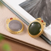 Load image into Gallery viewer, Silver Fine Jade Pendant Necklace Design Luxury Aristocratic Women&#39;s Brand Retro Jewelry
