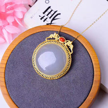 Load image into Gallery viewer, Silver Fine Jade Pendant Necklace Design Luxury Aristocratic Women&#39;s Brand Retro Jewelry
