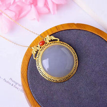 Load image into Gallery viewer, Silver Fine Jade Pendant Necklace Design Luxury Aristocratic Women&#39;s Brand Retro Jewelry
