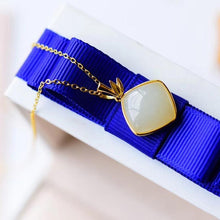 Load image into Gallery viewer, Silver Natural Fine Jade Pendant Necklace Cute Women Brand Jewelry
