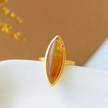 Load image into Gallery viewer, Lokaloca Natural Yellow JadeOpening Adjustable Ring
