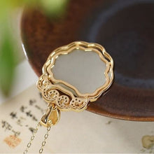 Load image into Gallery viewer, Silver Natural White Jade Vintage Style Women&#39;s Cute Pendant Necklace
