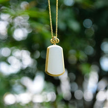 Load image into Gallery viewer, Lokaloca Silver Natural Fine Jade Pendant Necklace
