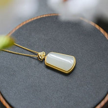 Load image into Gallery viewer, Lokaloca Silver Natural Fine Jade Pendant Necklace
